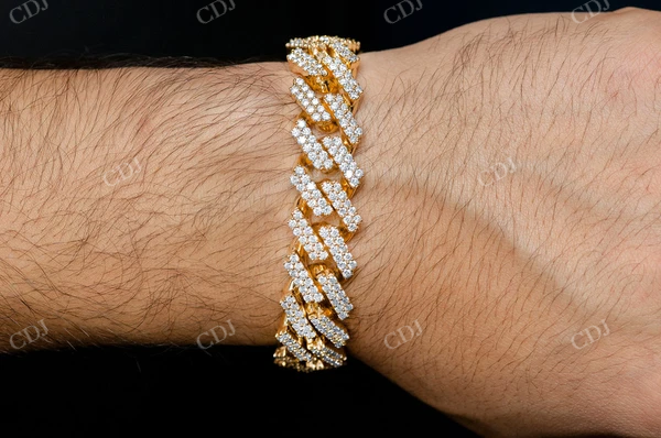 Moissanite Diamond Cuban Link Bracelet  customdiamjewel   