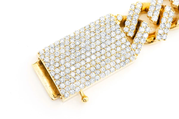 Moissanite Diamond Cuban Link Bracelet  customdiamjewel   