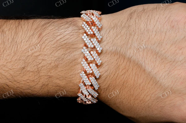 Moissanite Diamond Cuban Link Bracelet  customdiamjewel   