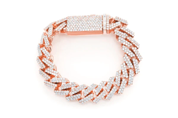 Moissanite Diamond Cuban Link Bracelet  customdiamjewel   