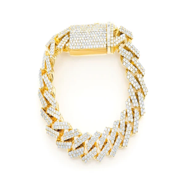 Moissanite Diamond Cuban Link Bracelet  customdiamjewel   