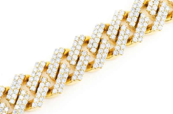 Moissanite Diamond Cuban Link Bracelet  customdiamjewel   
