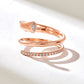 0.16CTW Pave Real Diamond Bold Spiral Ring  customdiamjewel 10KT Rose Gold VVS-EF
