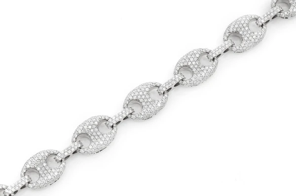 Hip Hop Gold Plated Diamond Link Bracelet  customdiamjewel   