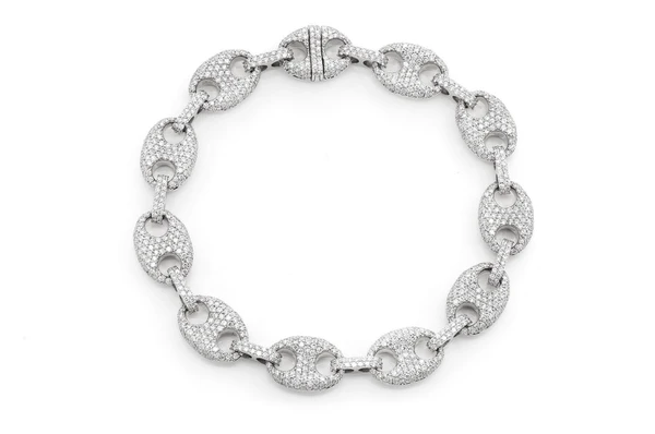 Hip Hop Gold Plated Diamond Link Bracelet  customdiamjewel   