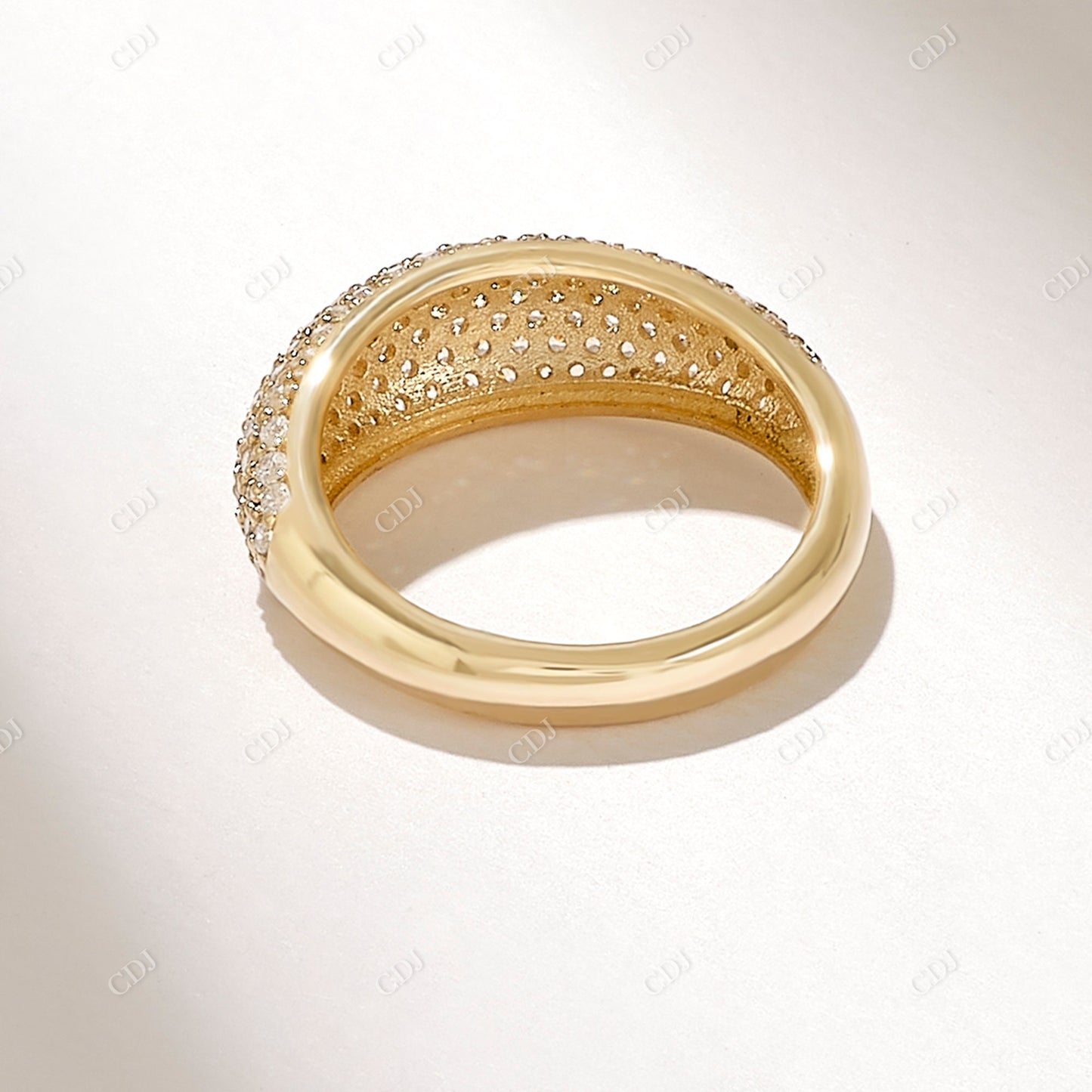 0.94CTW Cluster Natural Diamond Dome Ring