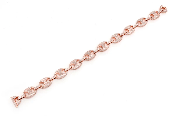 Hip Hop Gold Plated Diamond Link Bracelet  customdiamjewel   