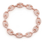 Hip Hop Gold Plated Diamond Link Bracelet  customdiamjewel   
