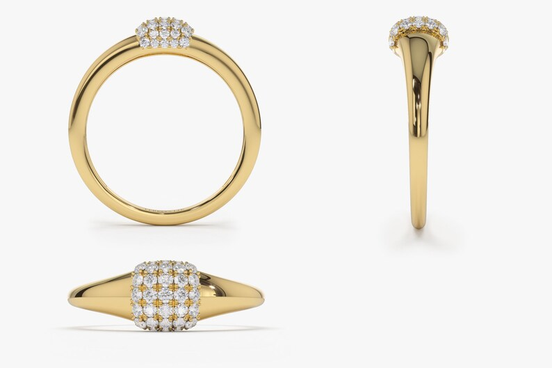 0.31CTW Pave Setting Lab Grown Diamond Engagement Ring  customdiamjewel   