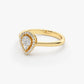 0.35CTW Pear Shape Natural Diamond Halo Solid Gold Engagement Ring  customdiamjewel   