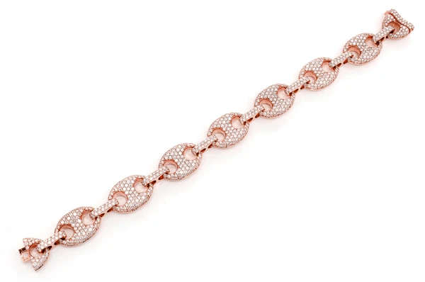 Gold Plated Hip Hop Diamond Link Bracelet  customdiamjewel   