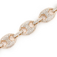 Gold Plated Hip Hop Diamond Link Bracelet  customdiamjewel   