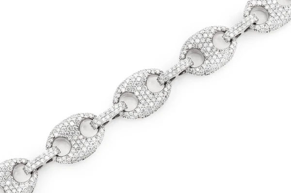 Gold Plated Hip Hop Diamond Link Bracelet  customdiamjewel   