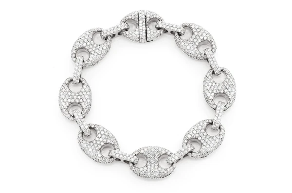 Gold Plated Hip Hop Diamond Link Bracelet  customdiamjewel   