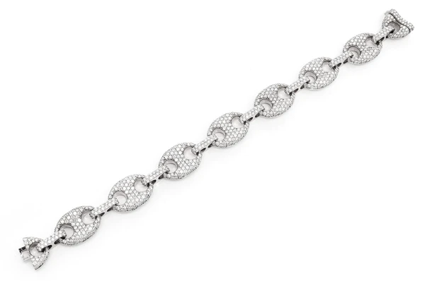 Gold Plated Hip Hop Diamond Link Bracelet  customdiamjewel   