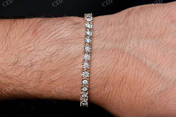 Round Cut Solid Gold Diamond Tennis Bracelet  customdiamjewel   