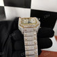 VVS Moissanite Cartier Hip Hop Watch customdiamjewel