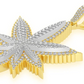 Two Layer Leaf Style Hip Hop Pendant  customdiamjewel   