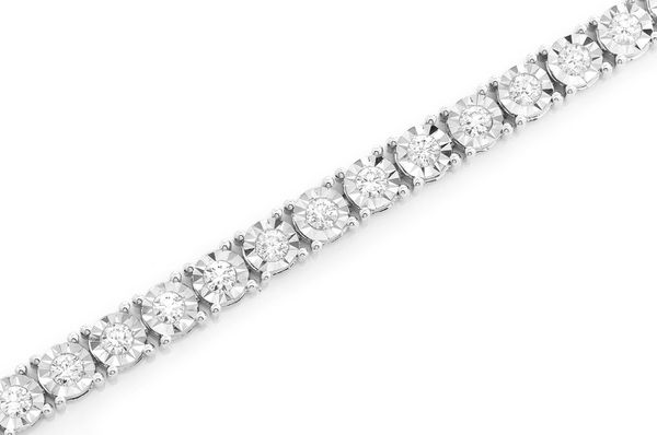Round Cut Solid Gold Diamond Tennis Bracelet  customdiamjewel   