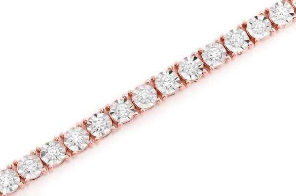 Round Cut Solid Gold Diamond Tennis Bracelet  customdiamjewel   