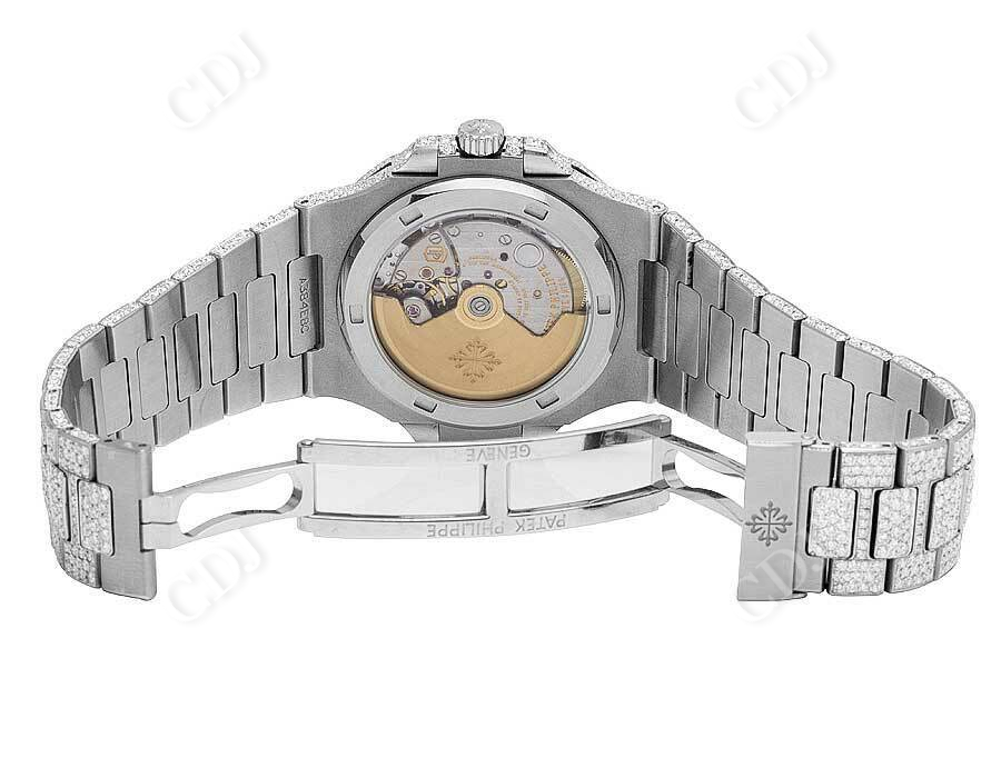 Patek Philippe Stainless Steel Pave Set Diamond Watch (26.5 CTW)  customdiamjewel   