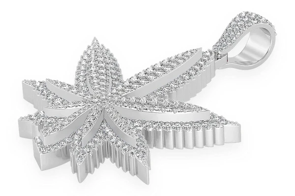 Two Layer Leaf Style Hip Hop Pendant  customdiamjewel   