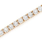 Round Cut Solid Gold Diamond Tennis Bracelet  customdiamjewel   