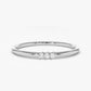0.05CTW Round Cut Natural Diamond Minimalist Wedding Band  customdiamjewel 10KT White Gold VVS-EF