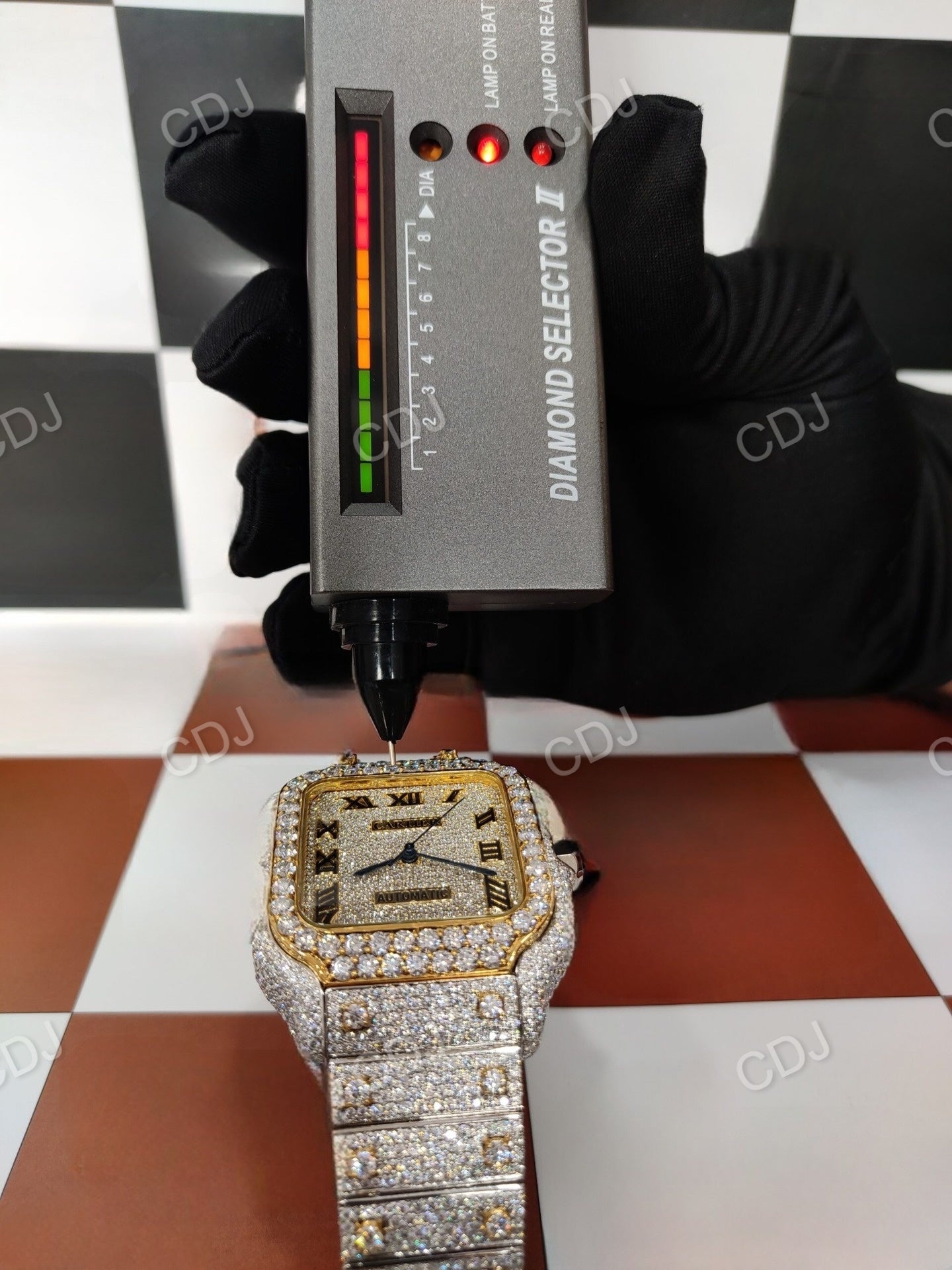 VVS Moissanite Cartier Hip Hop Watch customdiamjewel