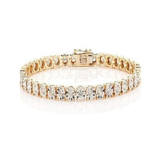 4.15CTW Solid Gold Diamond Tennis Bracelet  customdiamjewel   