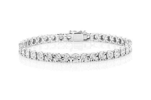 Round Cut Solid Gold Diamond Tennis Bracelet  customdiamjewel   