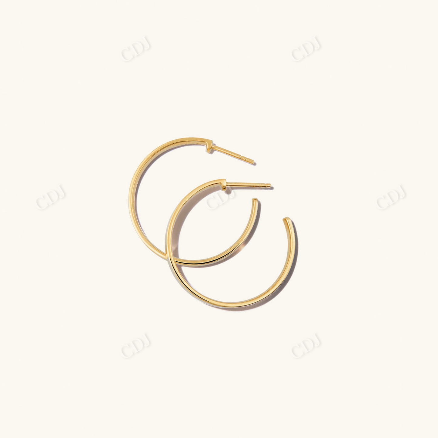 Thick Gold Filled Daily Hoop Earrings  customdiamjewel   
