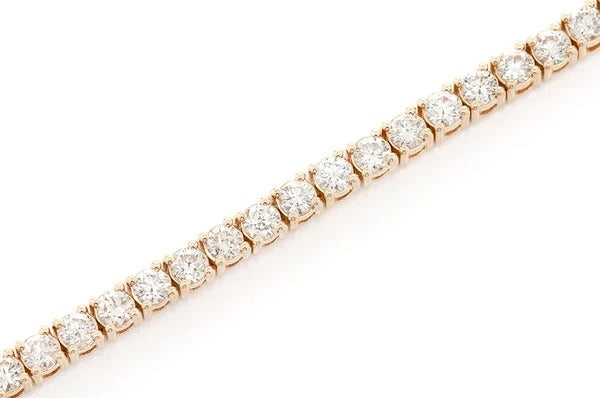 Single Line Prong Set Diamond Tennis Bracelet  customdiamjewel   