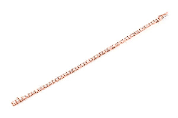 Single Line Prong Set Diamond Tennis Bracelet  customdiamjewel   