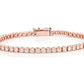 Single Line Prong Set Diamond Tennis Bracelet  customdiamjewel   