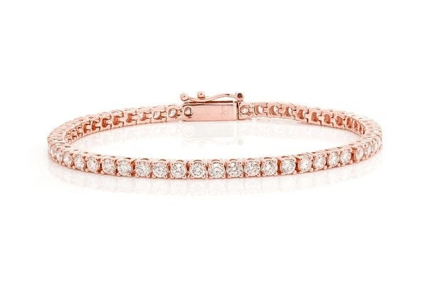 Single Line Prong Set Diamond Tennis Bracelet  customdiamjewel   