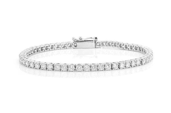 Single Line Prong Set Diamond Tennis Bracelet  customdiamjewel   