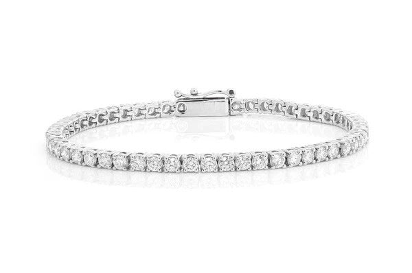 4.50CTW Prong Set Diamond Tennis Bracelet  customdiamjewel   
