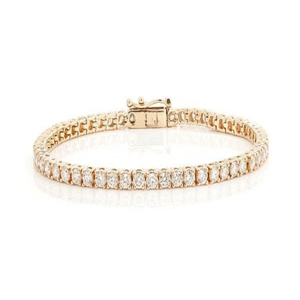 Single Line Prong Set Diamond Tennis Bracelet  customdiamjewel   