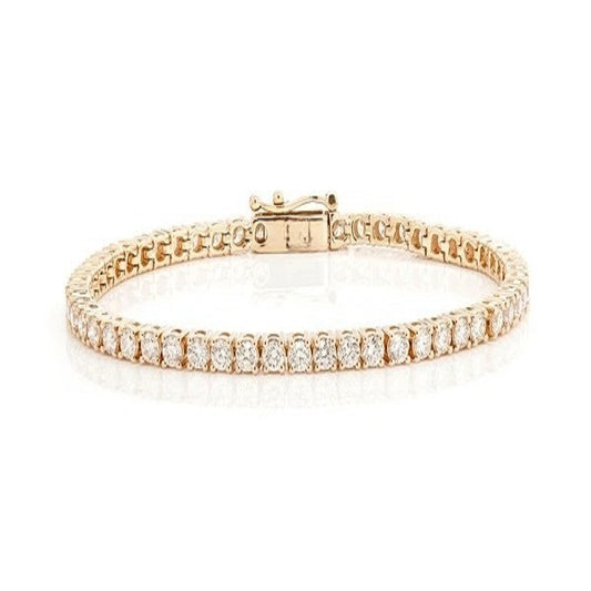 Single Line Prong Set Diamond Tennis Bracelet  customdiamjewel   