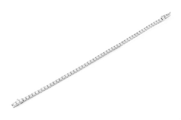 Single Line Prong Set Diamond Tennis Bracelet  customdiamjewel   