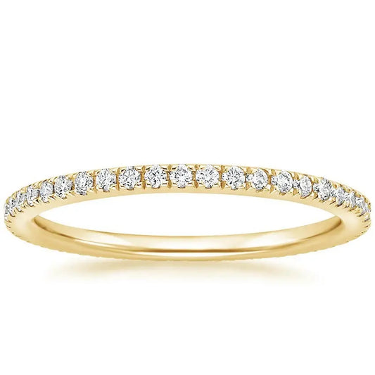 0.10 CTW Ballad Eternity Lab Grown Diamond Wedding Band  customdiamjewel 10KT Yellow Gold VVS-EF
