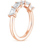 2.05CTW Trapezoid Lab Grown Diamond Ring  customdiamjewel 10KT Rose Gold VVS-EF