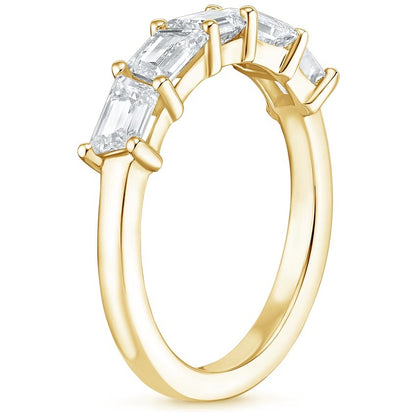 2.05CTW Trapezoid Lab Grown Diamond Ring  customdiamjewel 10KT Yellow Gold VVS-EF