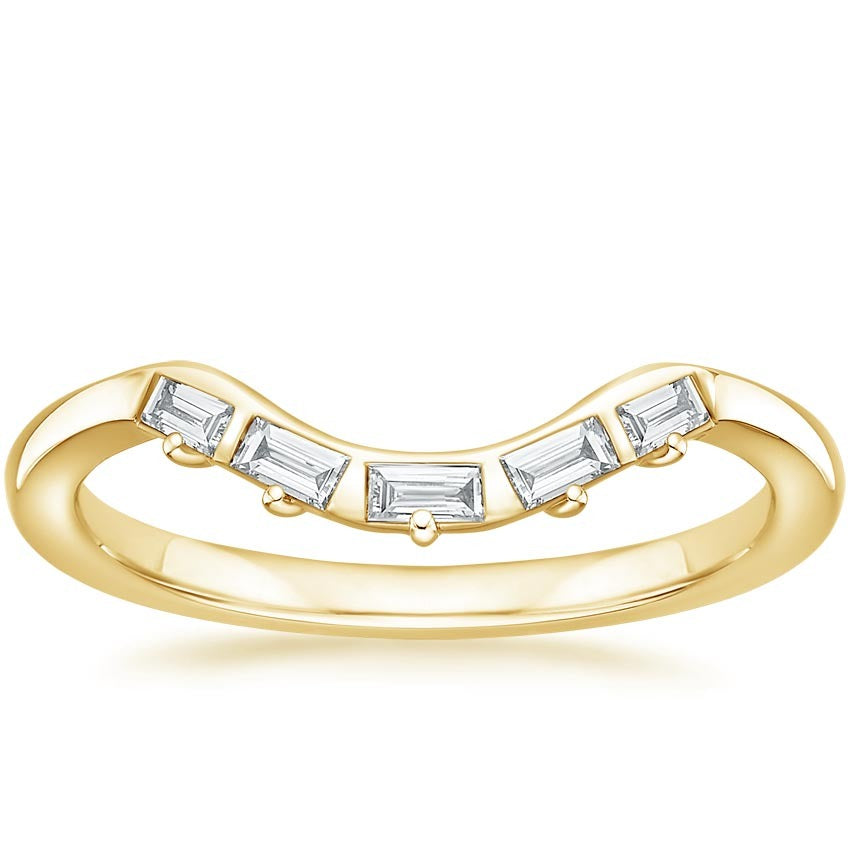 Curved Baguette 0.18CTW Lab Grown Diamond Band