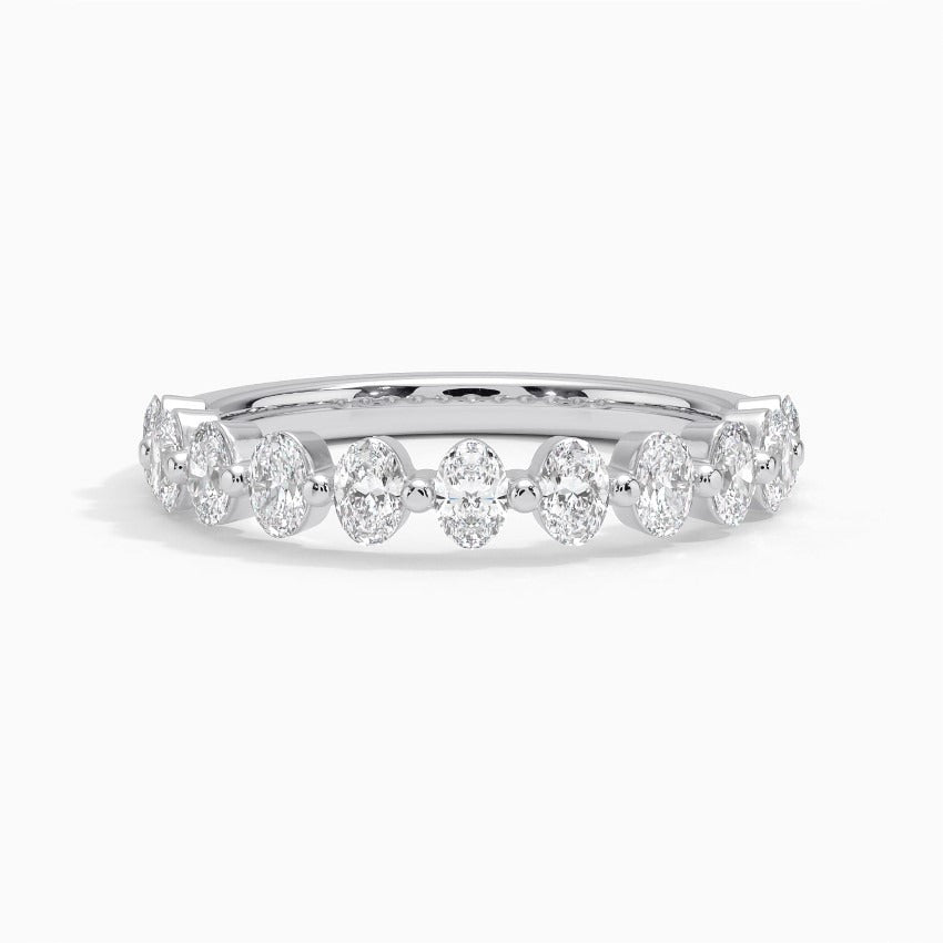 0.84CTW Oval Lab Grown Diamond Ring  customdiamjewel 10KT White Gold VVS-EF