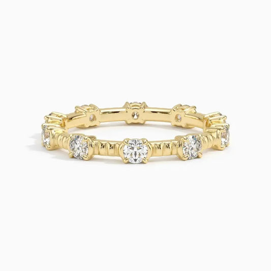 0.50CTW Lab Grown Diamond Eternity Wedding Band  customdiamjewel 10KT Yellow Gold VVS-EF