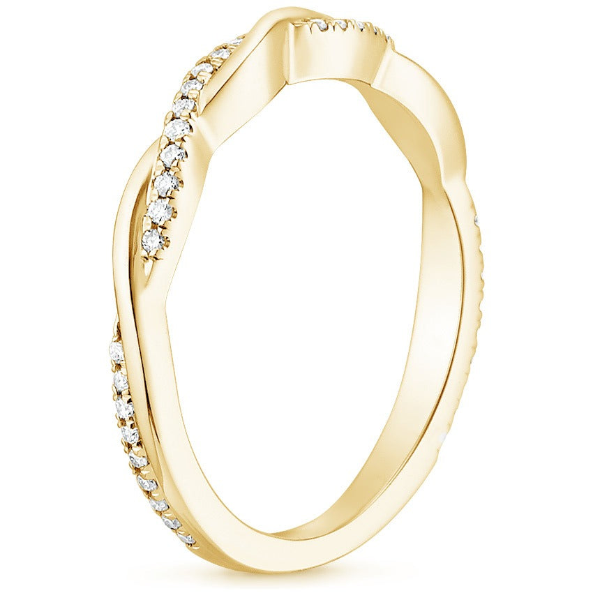 0.13 CTW Twisted Lab Grown Diamond Wedding Ring  customdiamjewel   
