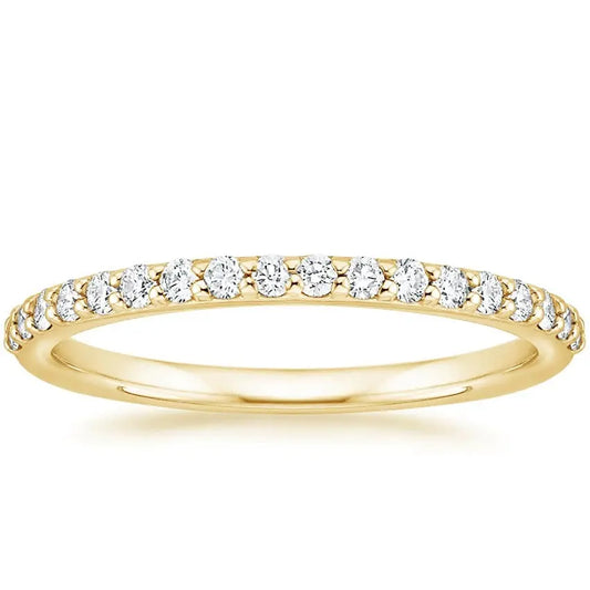 0.25 CTW Half Eternity Lab Grown Diamond Band  customdiamjewel 10KT Yellow Gold VVS-EF