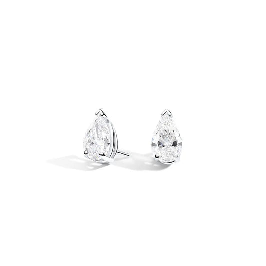2.00CT Pear Shape Wedding Stud Earring  customdiamjewel 10KT White Gold VVS-EF
